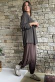 Agnes Stripe Trapeze Top Dark Brown